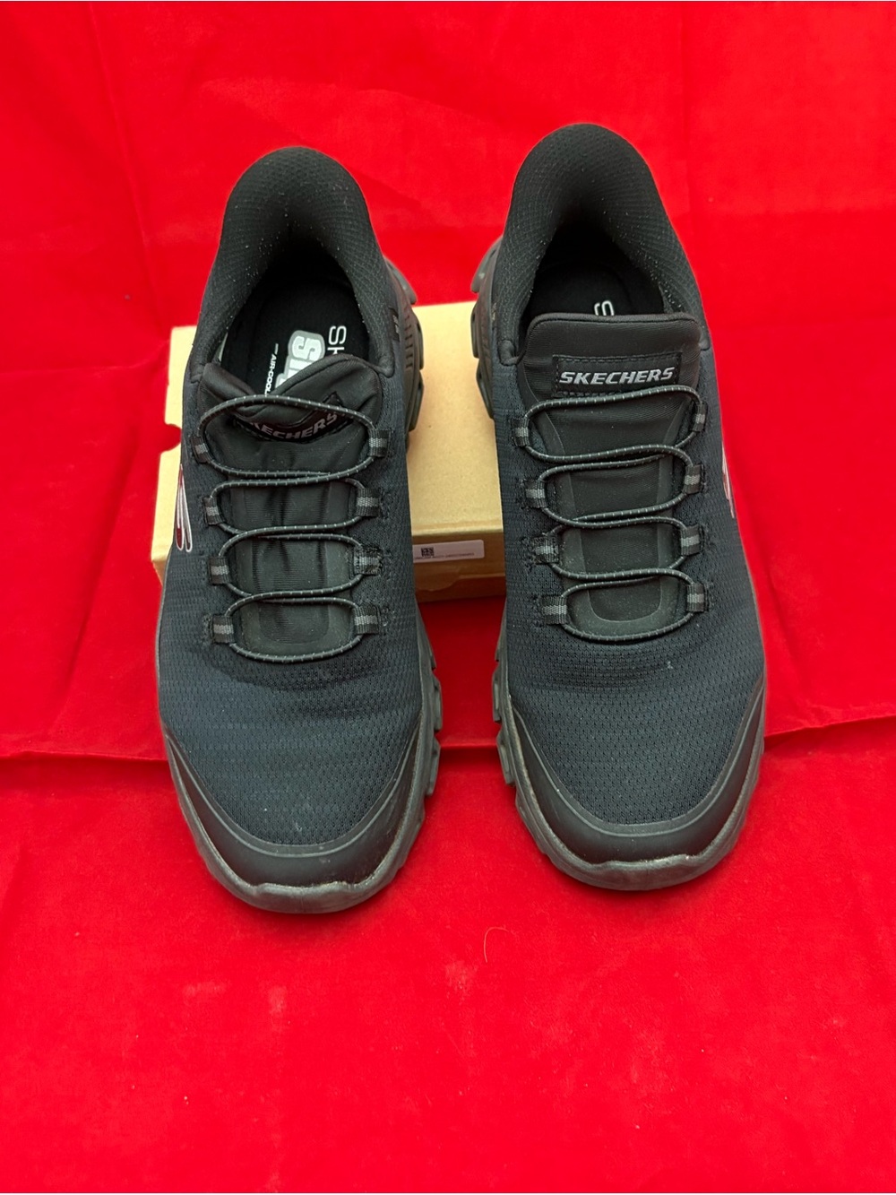 Skechers Men’s Black Slip-On Glide-Step Athletic Sneakers - Picture 3 of 5